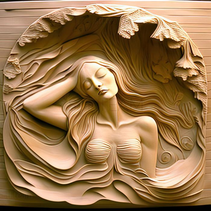 3D model Anna Roses Bath American artist (STL)